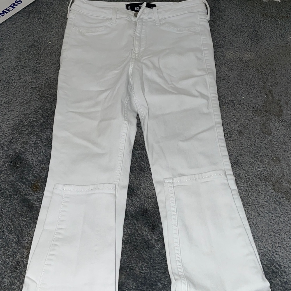 regular white jeans from hollister